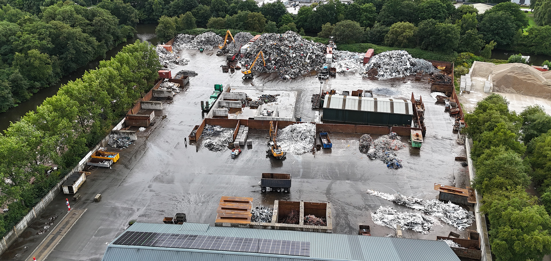 Oosting metaal recycling droneshot